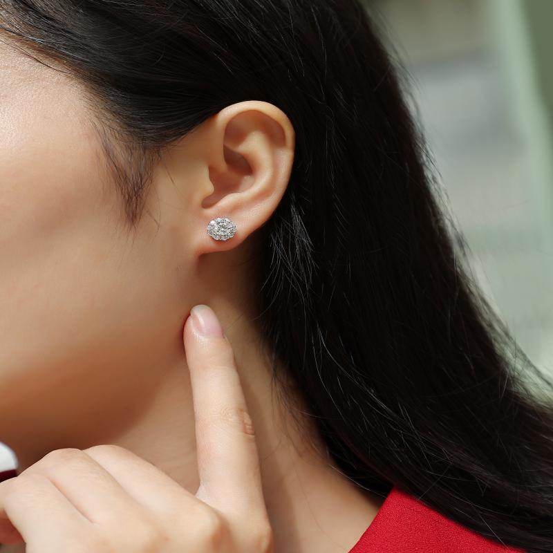 S925 silver earrings for women new round earrings
