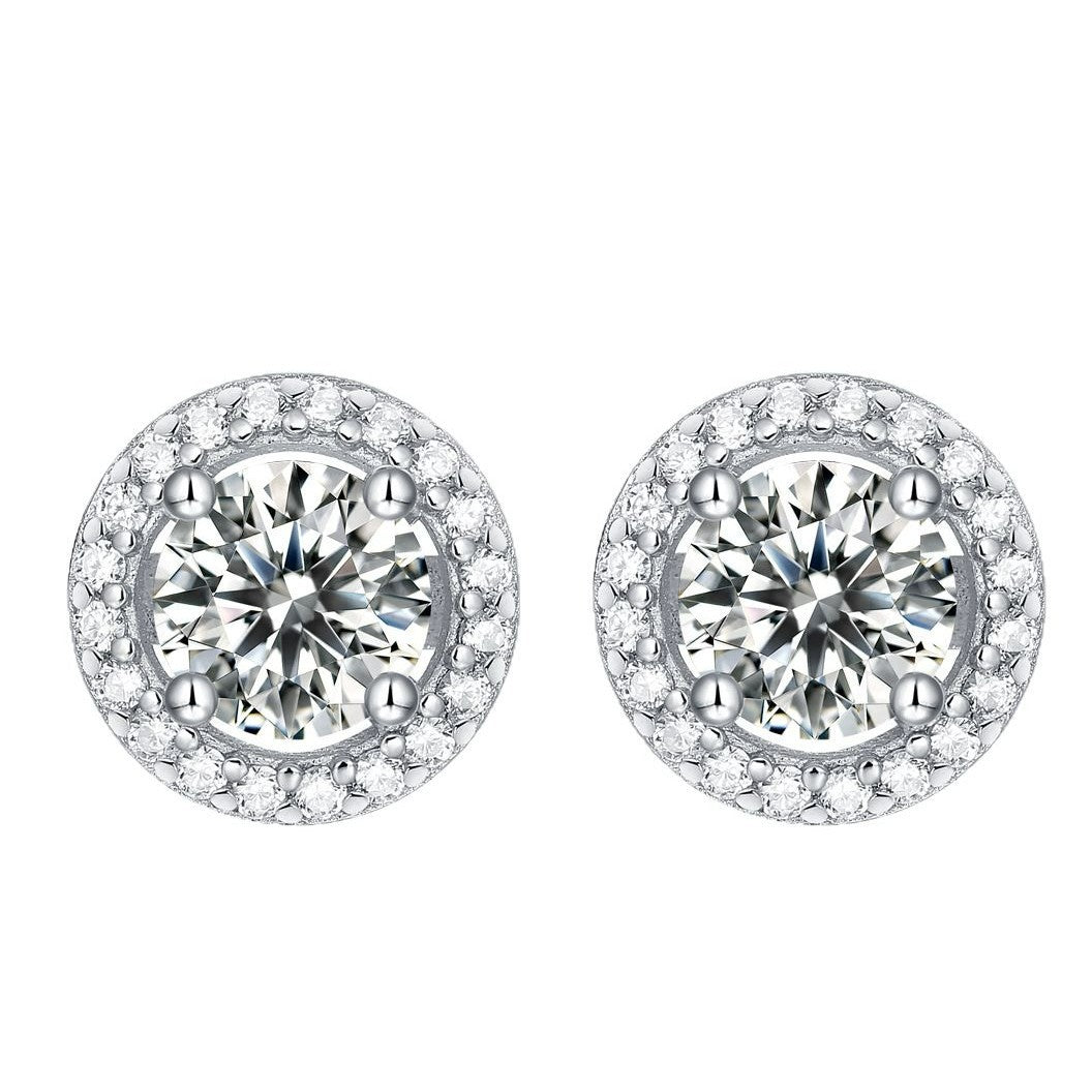 S925 silver earrings for women new round earrings