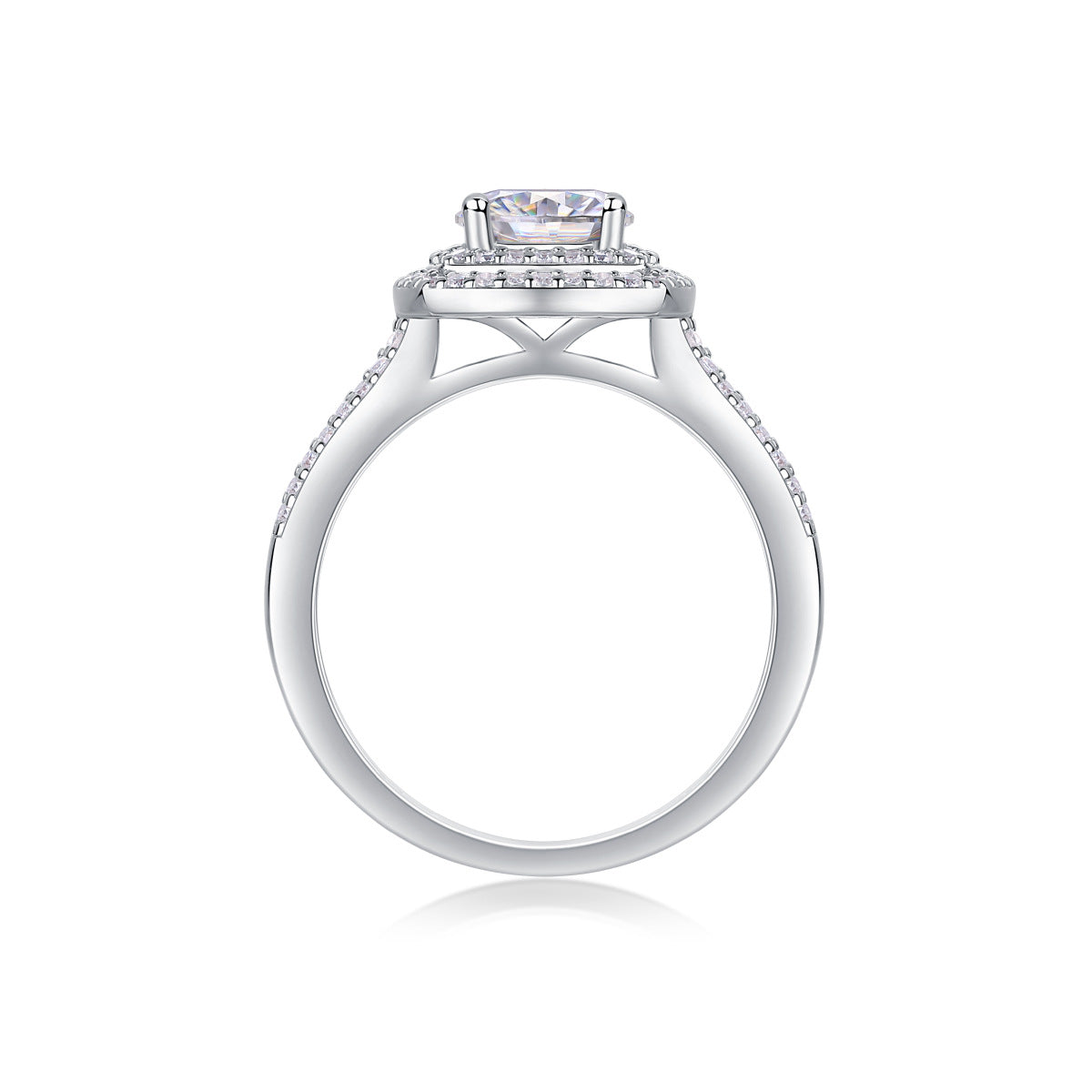 S925 Silver Sweet Holiday Ring Moissanite