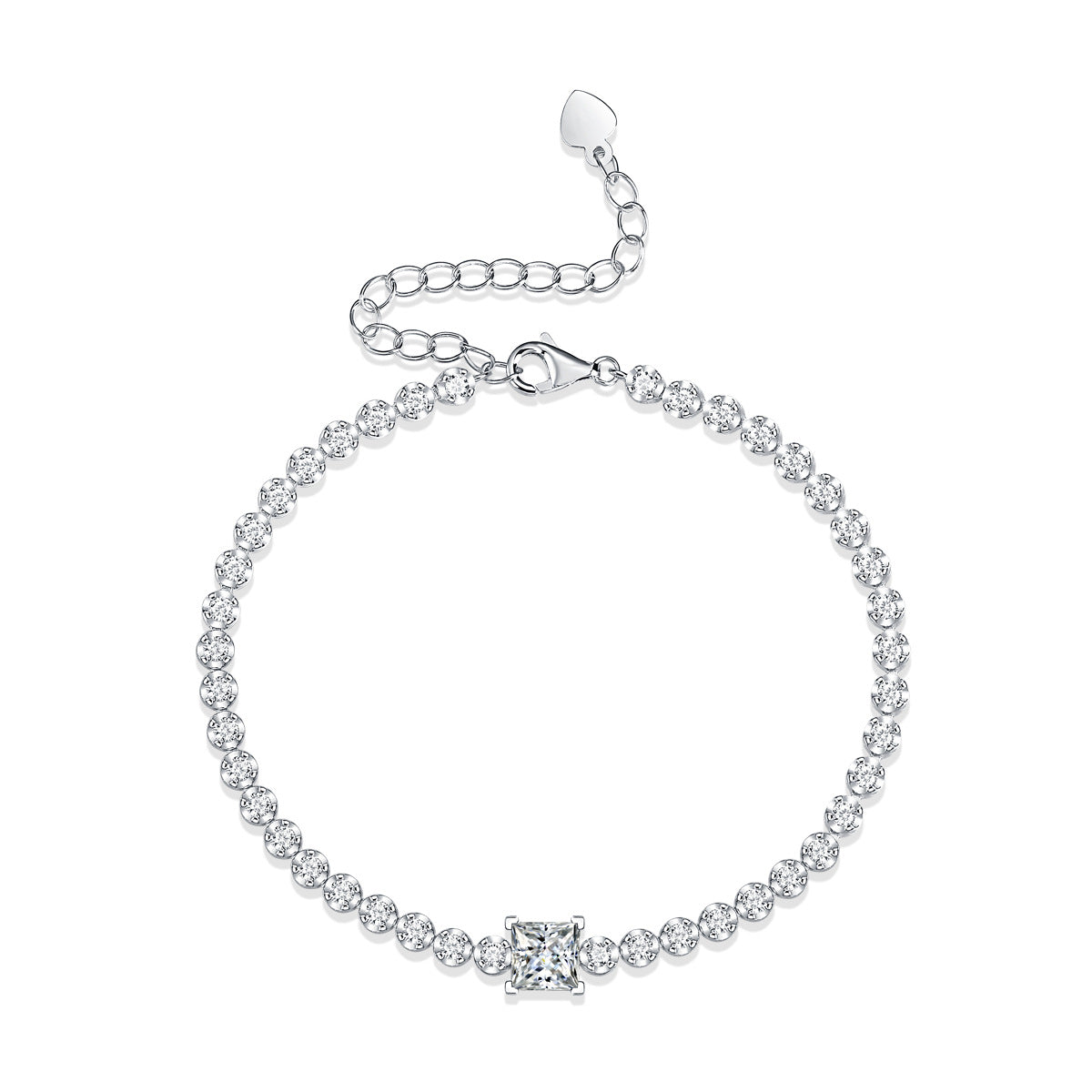 S925 silver inlaid moissanite magic cube bracelet hot selling couple bracelet