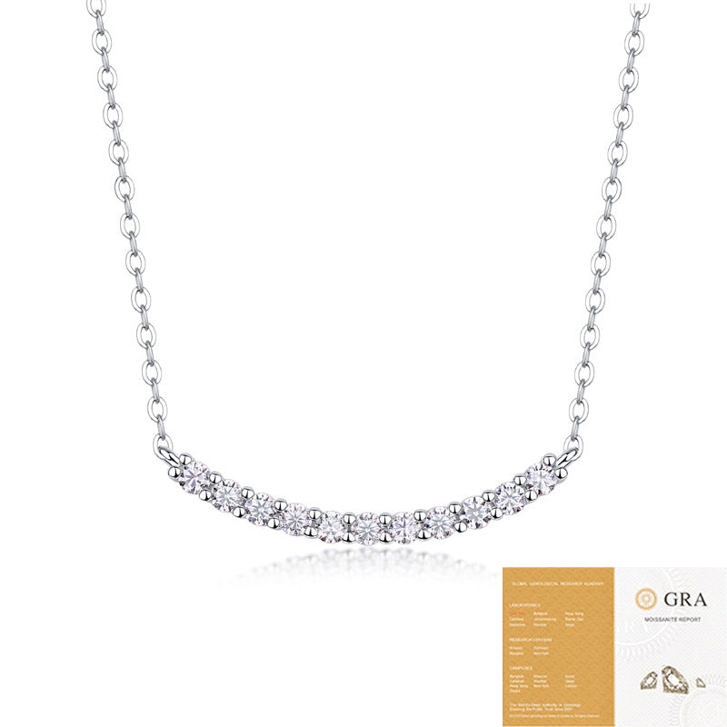 S925 silver new necklace moissanite necklace