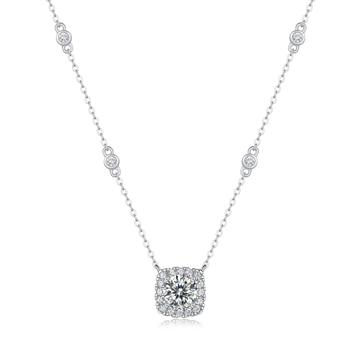 S925 silver necklace moissanite dream pendant fashion clavicle chain