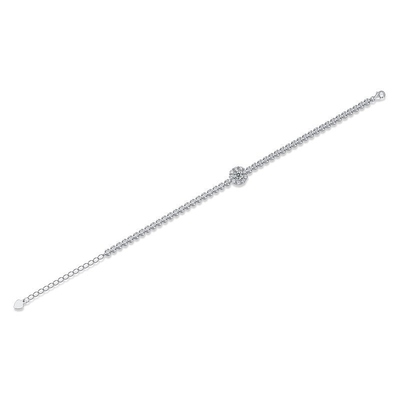 S925 silver moissanite bracelet European and American bracelet