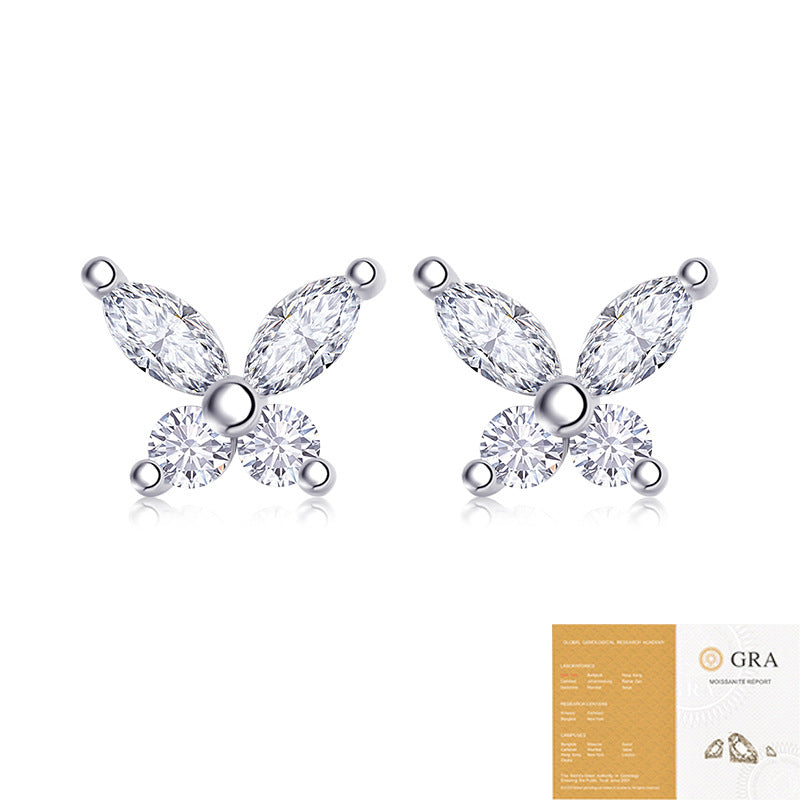 2.5mm Moissanite Earrings S925 Silver