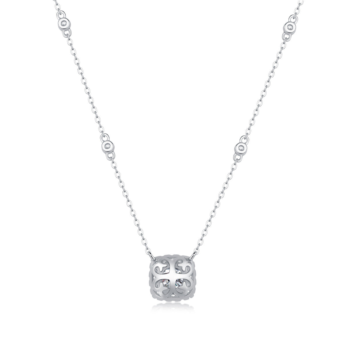S925 silver necklace moissanite dream pendant fashion clavicle chain