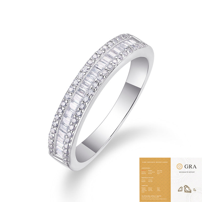 S925 silver moissanite ring