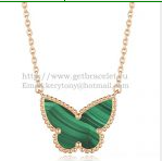 202524261 Lucky Alhambra Butterfly Pendant Pink Gold