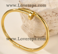 2pcs 202526221 Nail Bracelet Classic Model Yellow Gold