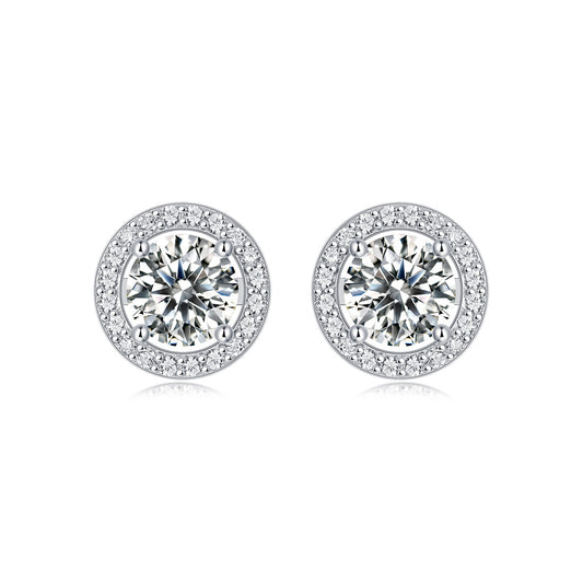 S925 silver earrings for women new round earrings