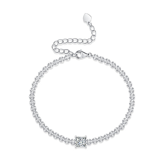 S925 silver inlaid moissanite magic cube bracelet hot selling couple bracelet