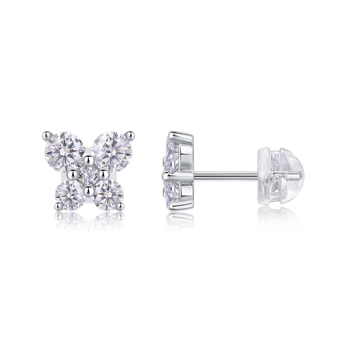 S925 silver earrings moissanite new earrings