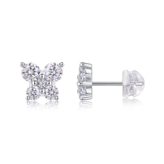 S925 silver earrings moissanite new earrings