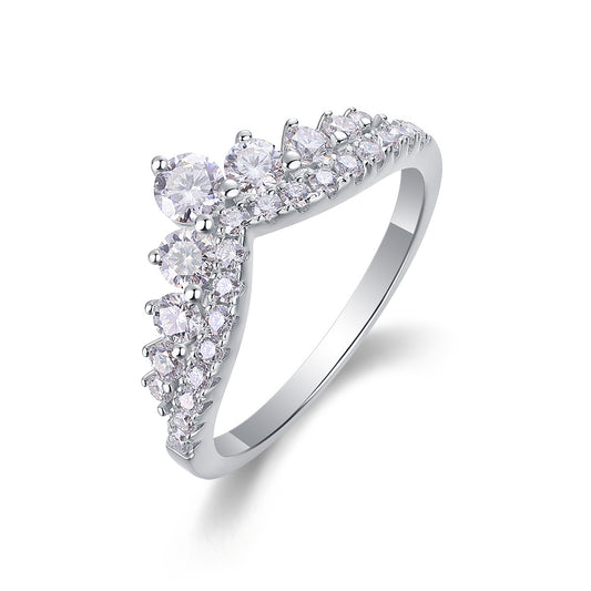 Personalized S925 silver moissanite ring