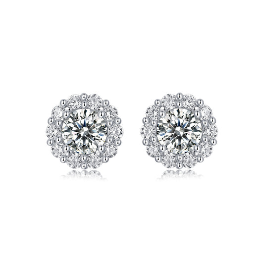 S925 silver earrings for women new round earrings