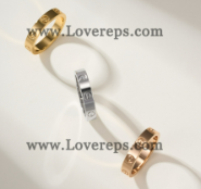 202524054 LOVE Ring Small Mondel White Gold