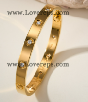 202524062 Classics Love Bracelet with 10 Diamonds Yellow Gold