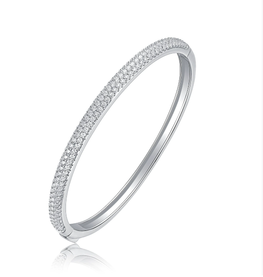 High-quality clasp bracelet non-fading 925 sterling silver women's bangle