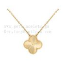 202524267  Sweet Vintage Alhambra Pendant Guilloche Yellow Gold