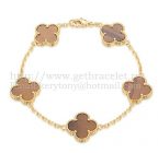 202525153 Vintage Alhambra Bracelet 5 Motifs Yellow Gold