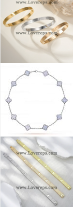 202525351 Love Bracelet-Brushed Finish and Magic Alhambra Long Necklace and Flexible Unlimited Bracelet