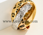 202527163 Lacquer Trinity Ring with Half-Paved