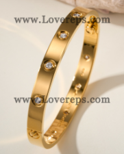 202527165 Classics Love Bracelet with 10 Diamonds Yellow Gold